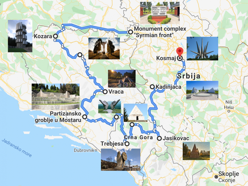"TRAGOVIMA MARŠALA", TRANSNACIONALNA KULTURNA RUTA BiH, SRBIJE i CRNE GORE"